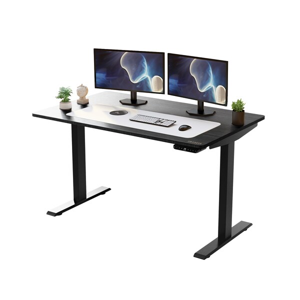 Uncaged Ergonomics RiseUpElectricStandingDesk60X30BlackDesktopDualMotorMemory, RUbbkMDF60 RUbbkMDF60 - main